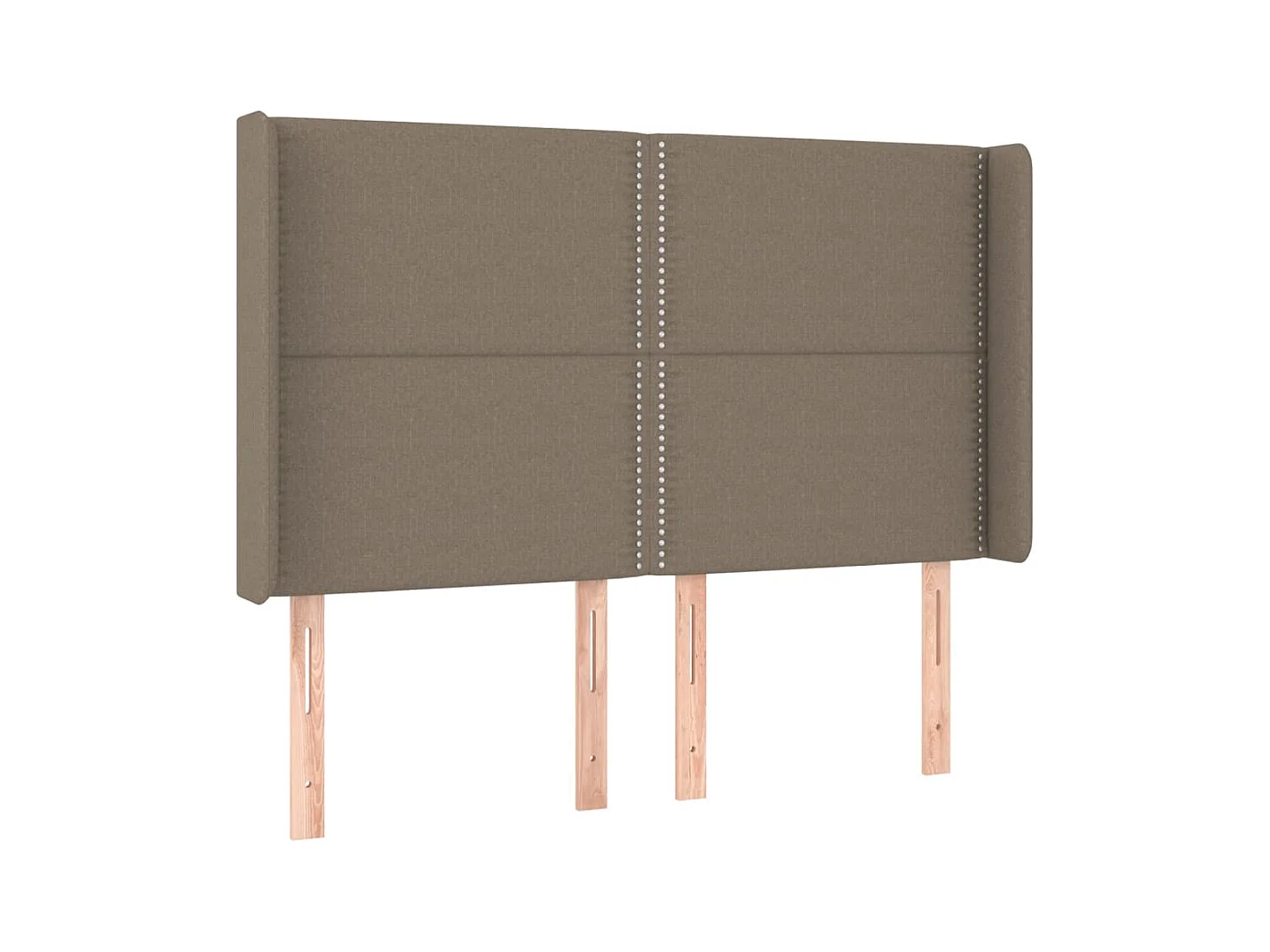 Sommier à lattes de lit matelas LED Taupe 140x190 cm Tissu