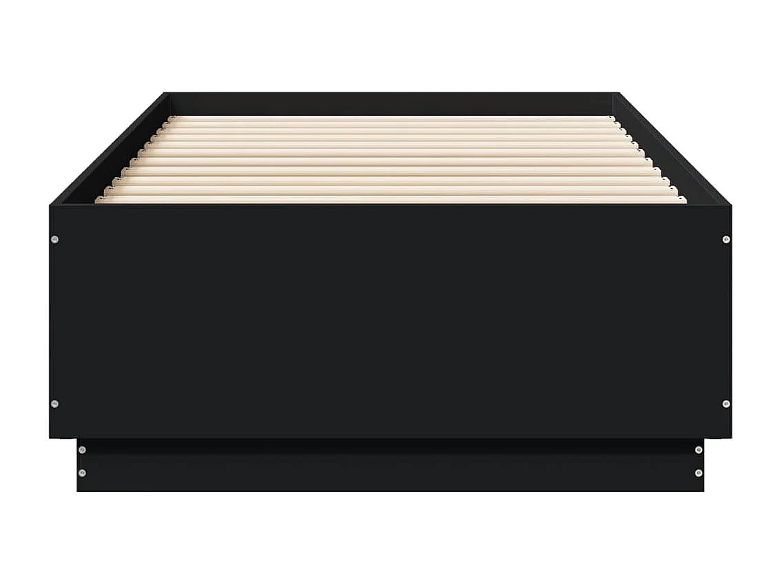 Bettgestell mit LED Schwarz 90x190 cm Holzwerkstoff