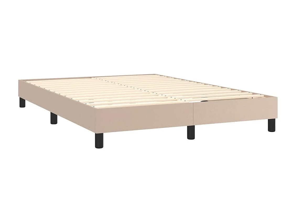 Sommier à lattes de lit avec matelas LED Cappuccino 140x190 cm