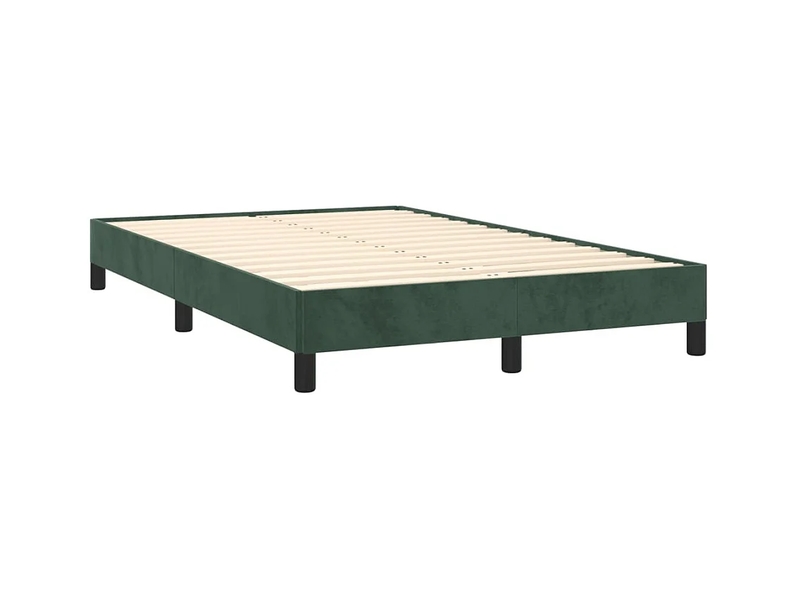 Sommier à lattes de lit avec matelas LED vert foncé 120x190 cm