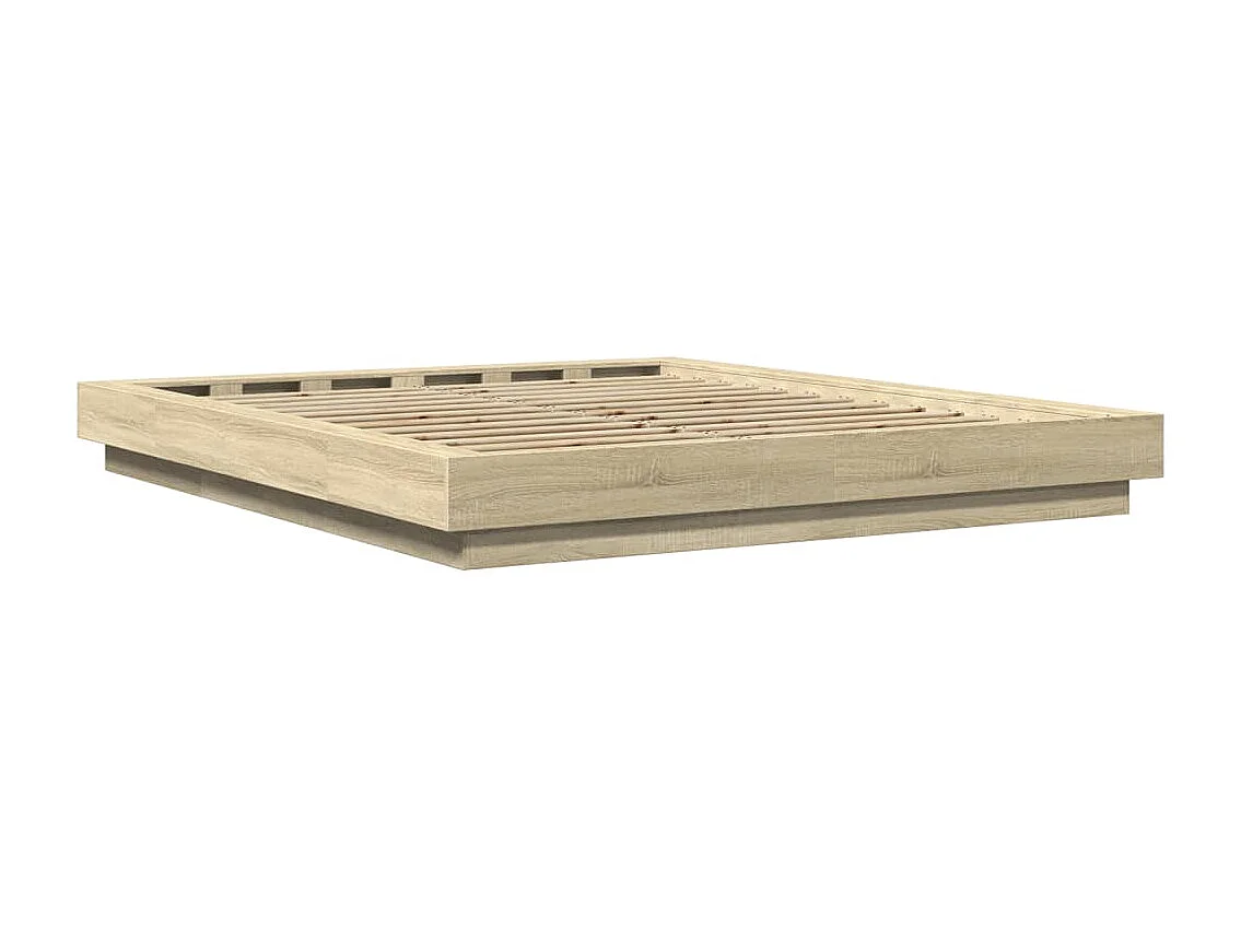 Cadre de lit avec lumières LED sans matelas 150x200 cm