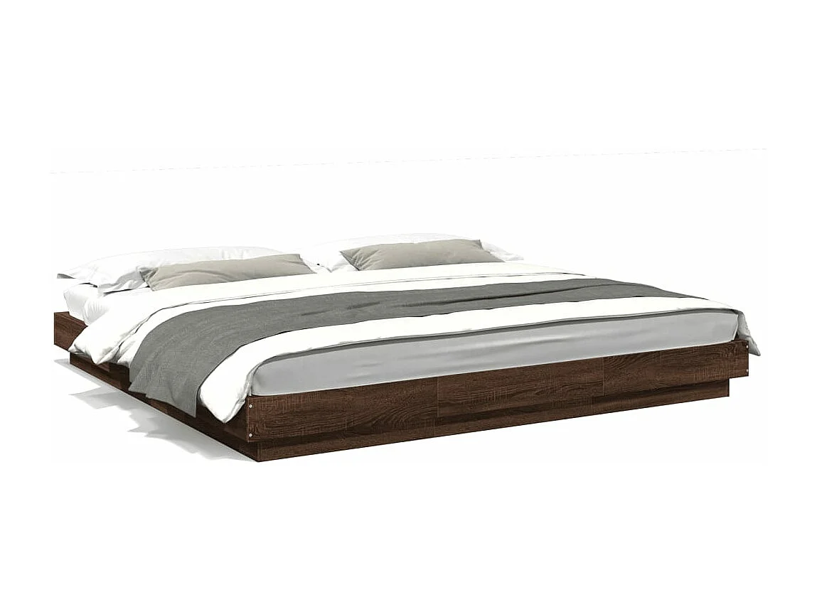 Cadre de lit avec lumières LED sans matelas 200x200 cm