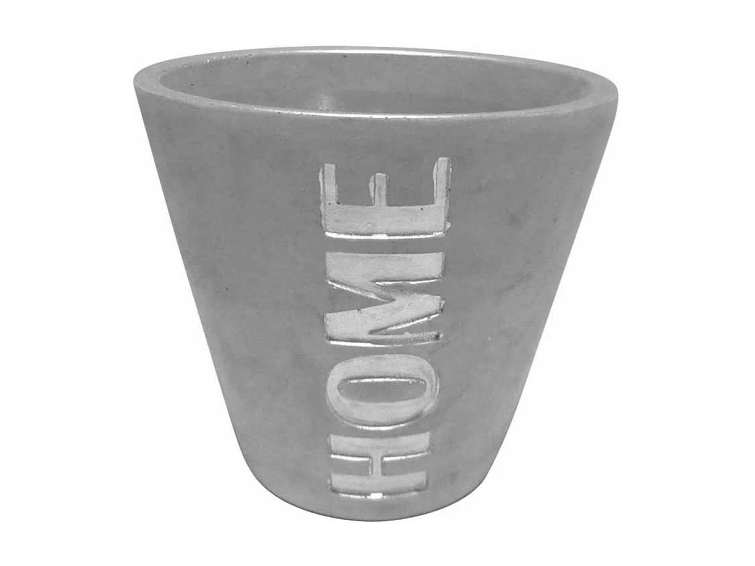 Cache Pot Effet Béton "Home" 13cm Argent