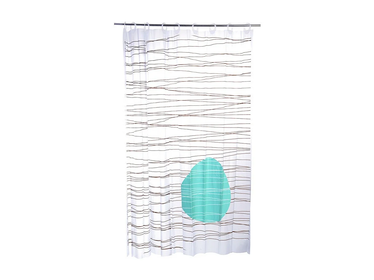 Rideau de Douche "Wenge Horizontal" 180x200cm Marron