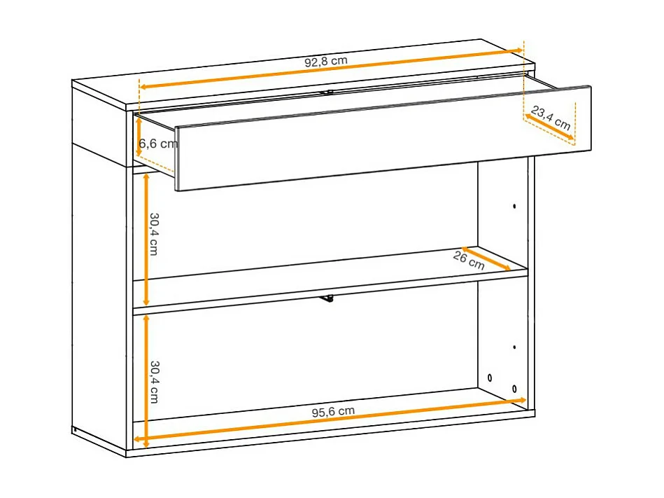 Buffet 2 Portes & 1 Tiroir "Easy" 100cm Naturel