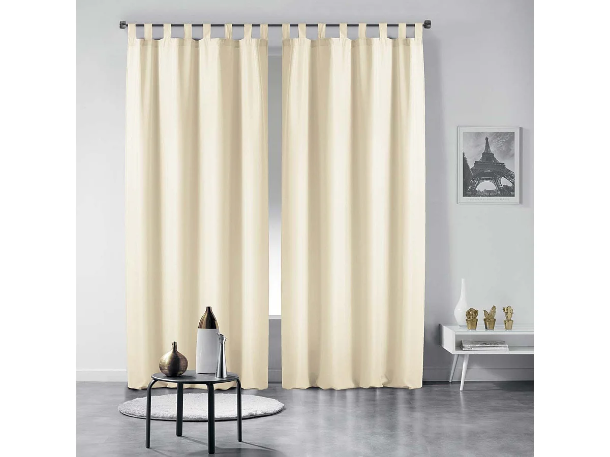 Rideau à Passants "Essentiel" 140x260cm Naturel