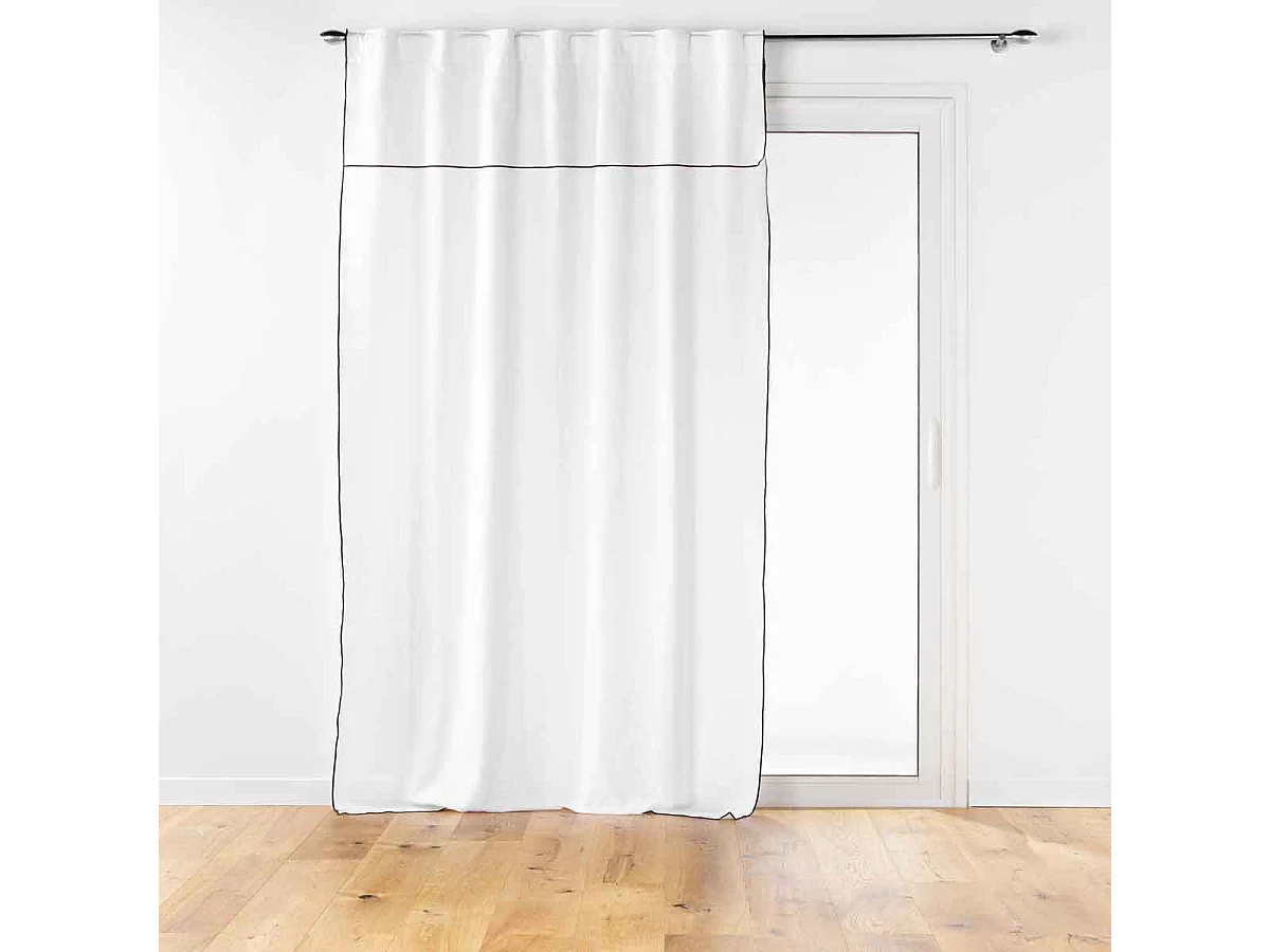 Rideau à Passants "Mistraline" 140x240cm Blanc