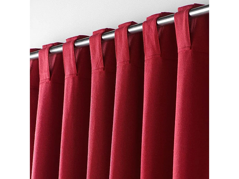 Rideau à Passants "Mistraline" 140x240cm Bordeaux