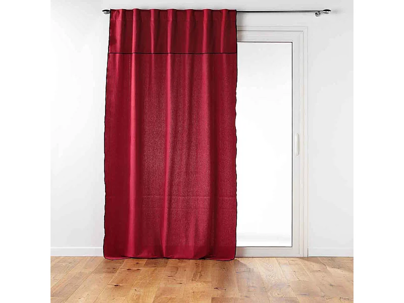 Rideau à Passants "Mistraline" 140x240cm Bordeaux