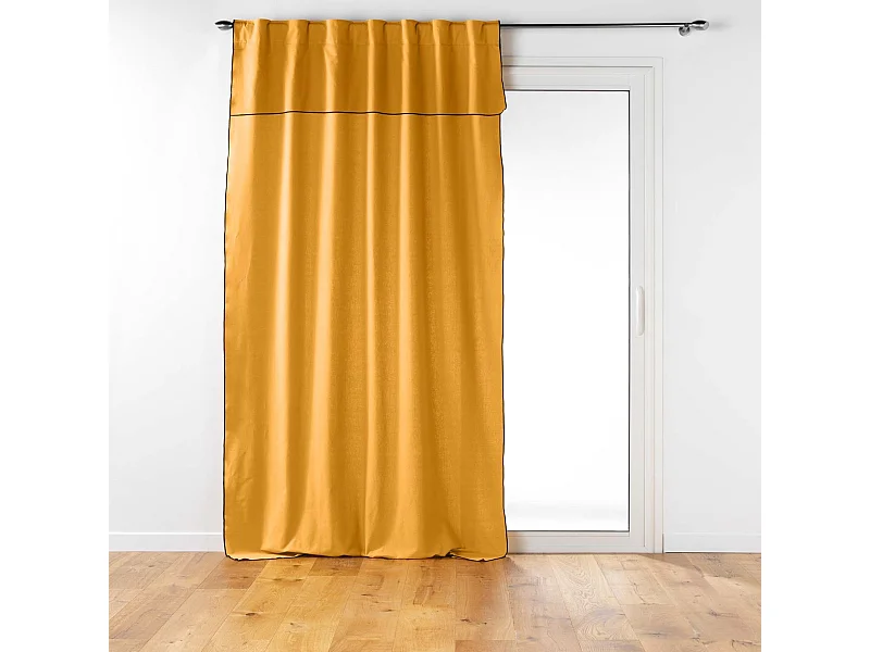 Rideau à Passants "Mistraline" 140x240cm Moutarde