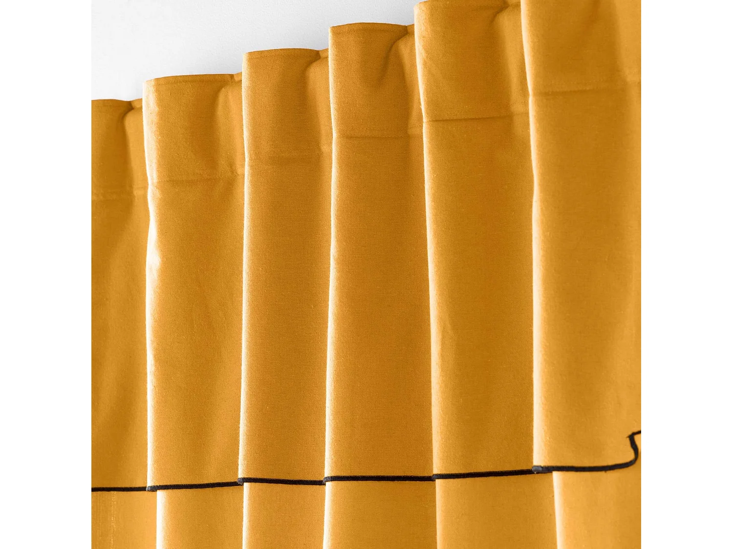 Rideau à Passants "Mistraline" 140x240cm Moutarde