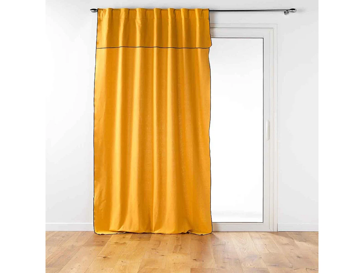 Rideau à Passants "Mistraline" 140x240cm Moutarde