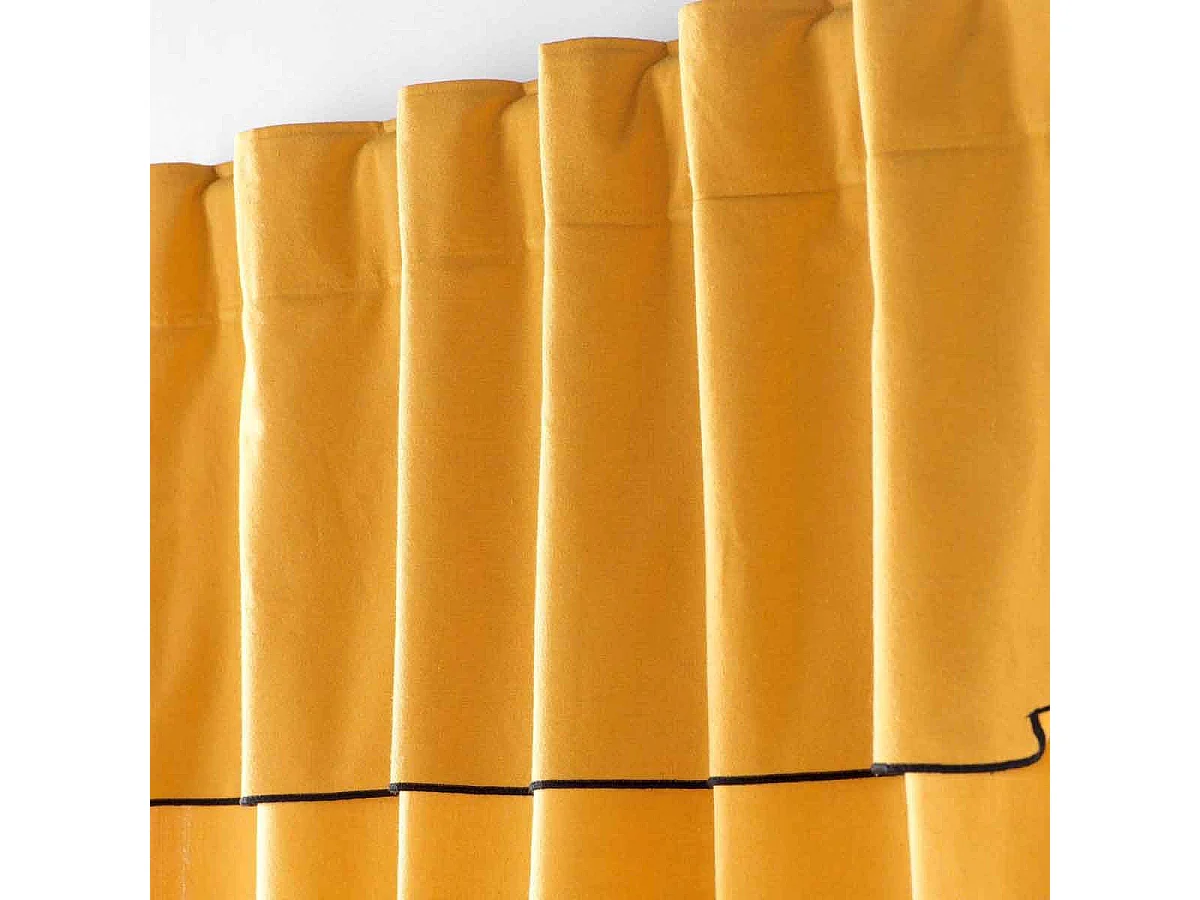 Rideau à Passants "Mistraline" 140x240cm Moutarde