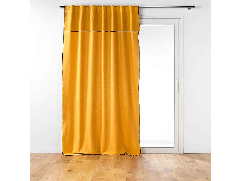 Rideau à Passants "Mistraline" 140x240cm Moutarde