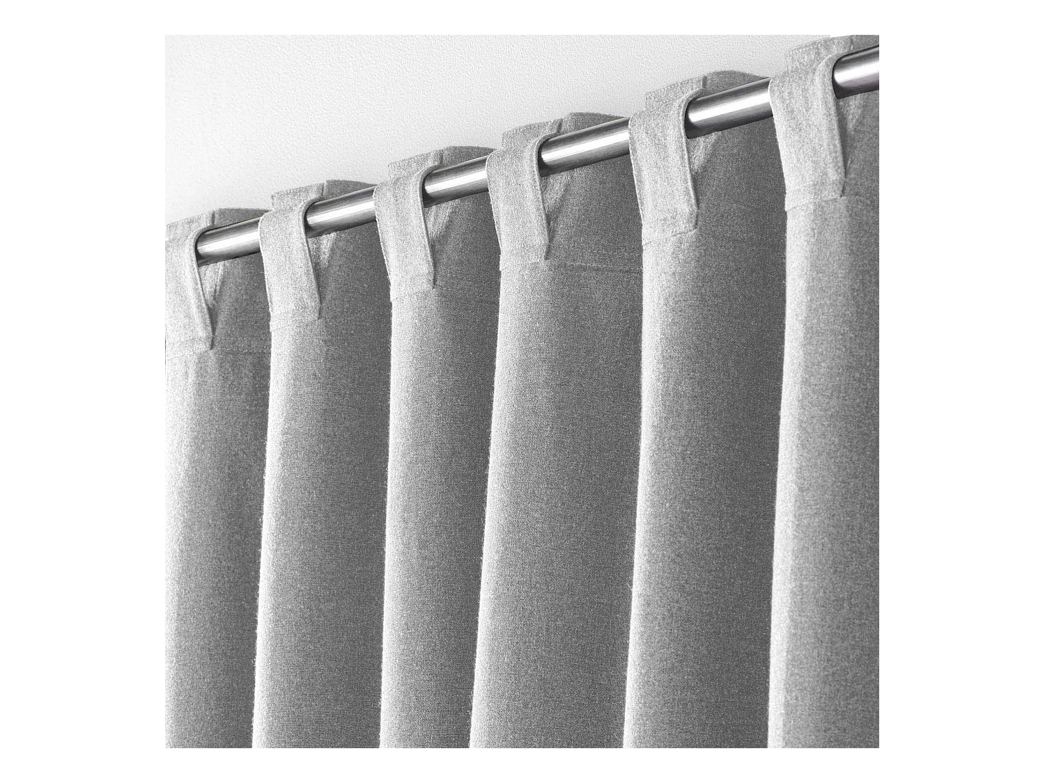 Vorhang aus Voile surfilé verdeckte Schlaufen 140 x 240 cm