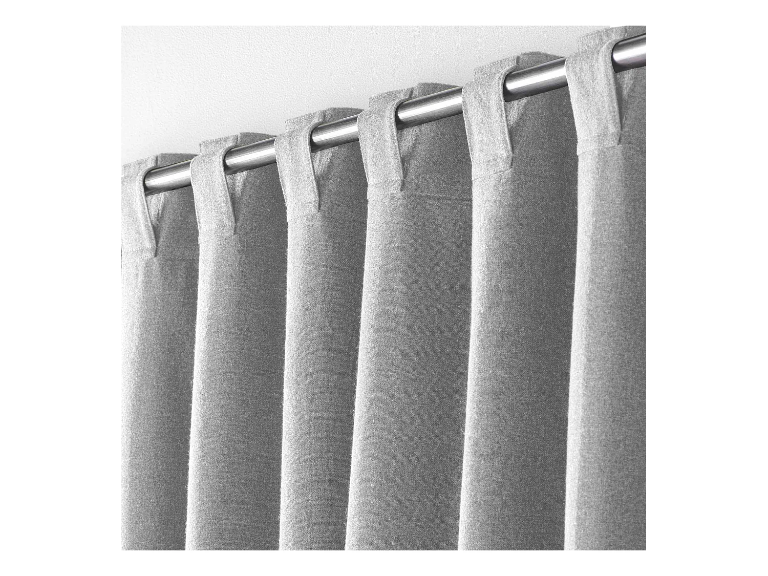 Vorhang aus Voile surfilé verdeckte Schlaufen 140 x 240 cm
