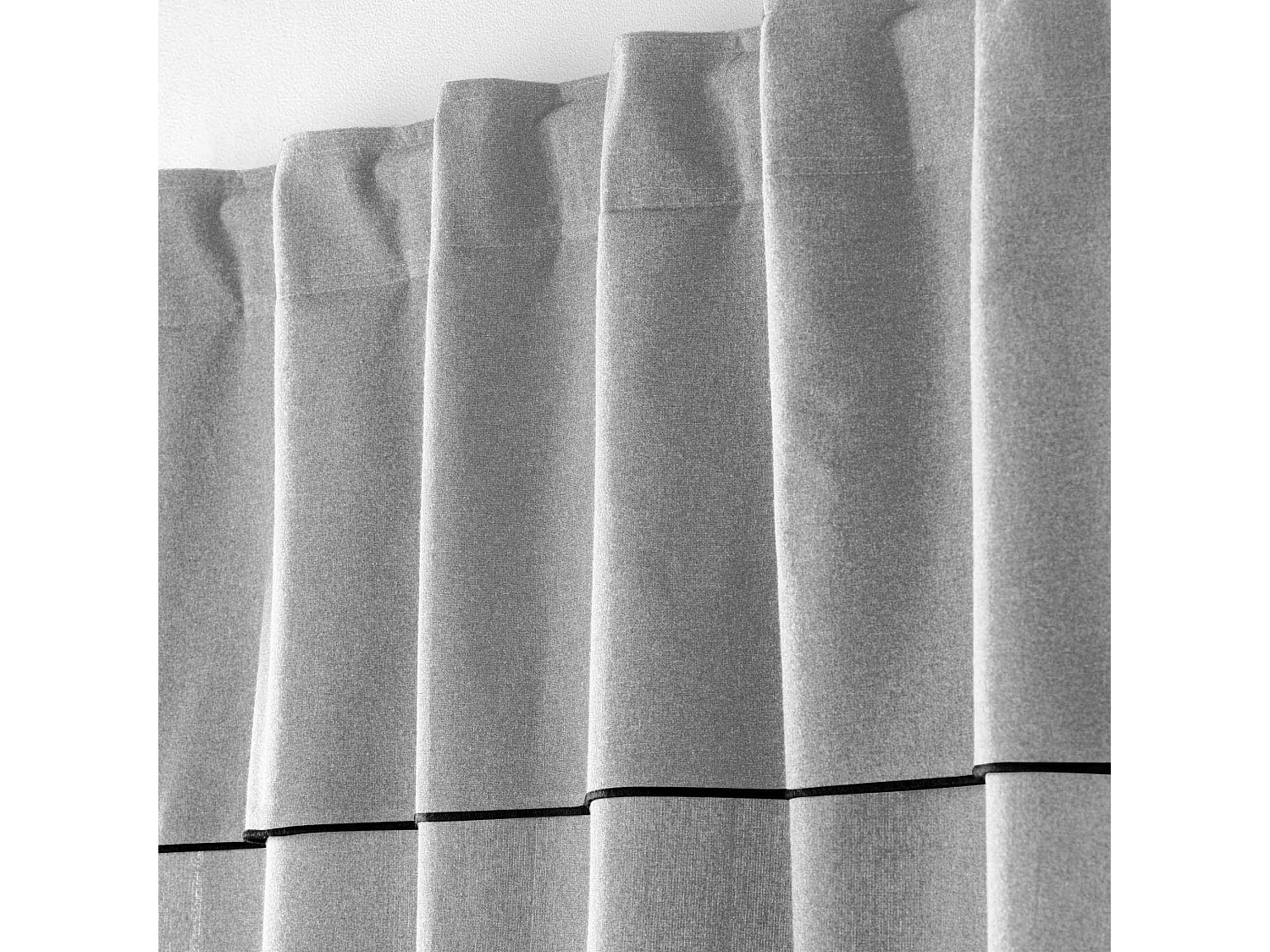 Rideau à Passants "Mistraline" 140x240cm Gris Chiné