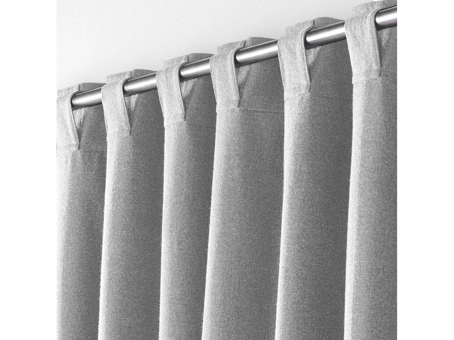 Rideau à Passants "Mistraline" 140x240cm Gris Chiné
