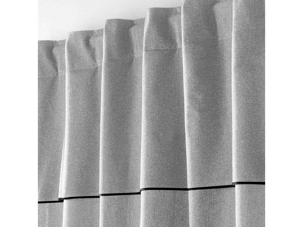 Rideau à Passants "Mistraline" 140x240cm Gris Chiné