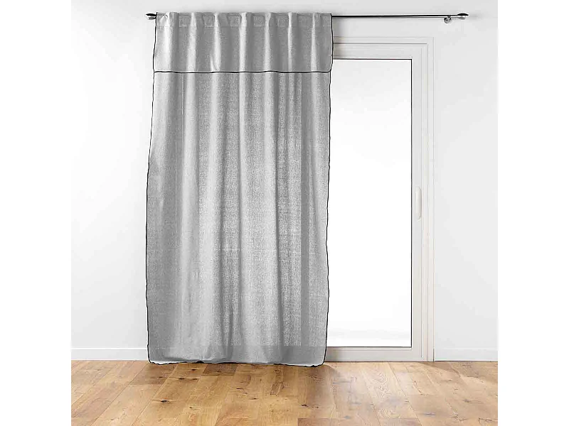 Rideau à Passants "Mistraline" 140x240cm Gris Chiné