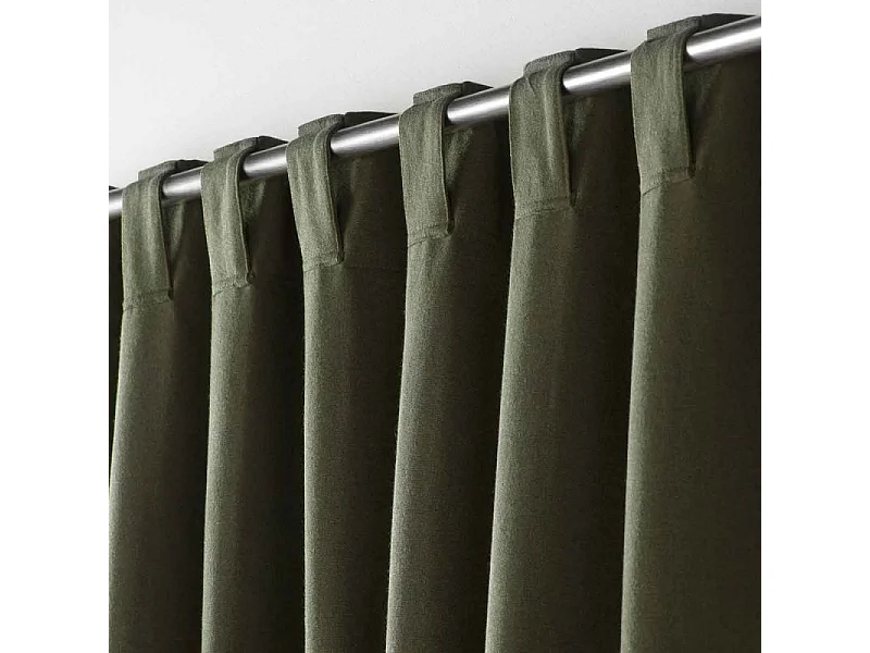 Voile Vorhang aus recycelter Baumwolle mit verdeckten Schlaufen 140 x 240 cm