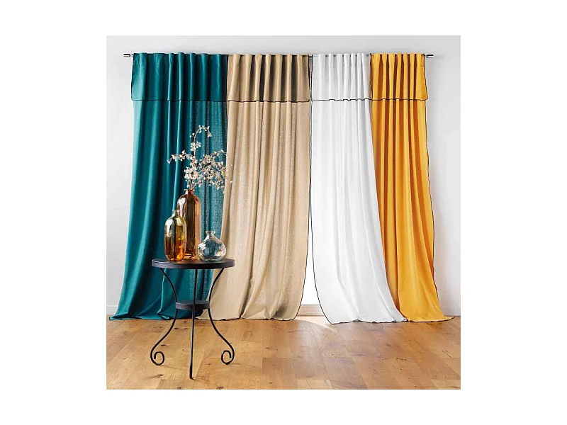 Voile Vorhang aus recycelter Baumwolle mit verdeckten Schlaufen 140 x 240 cm