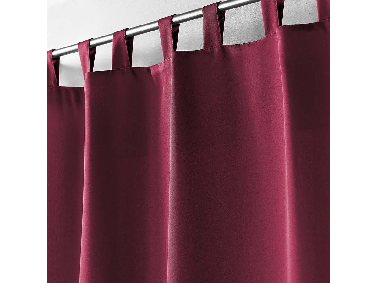 Rideau à Passants "Essentiel" 140x260cm Bordeaux