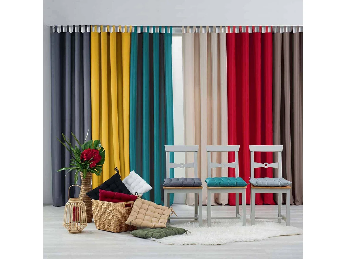 Rideau à Passants "Essentiel" 140x260cm Bordeaux