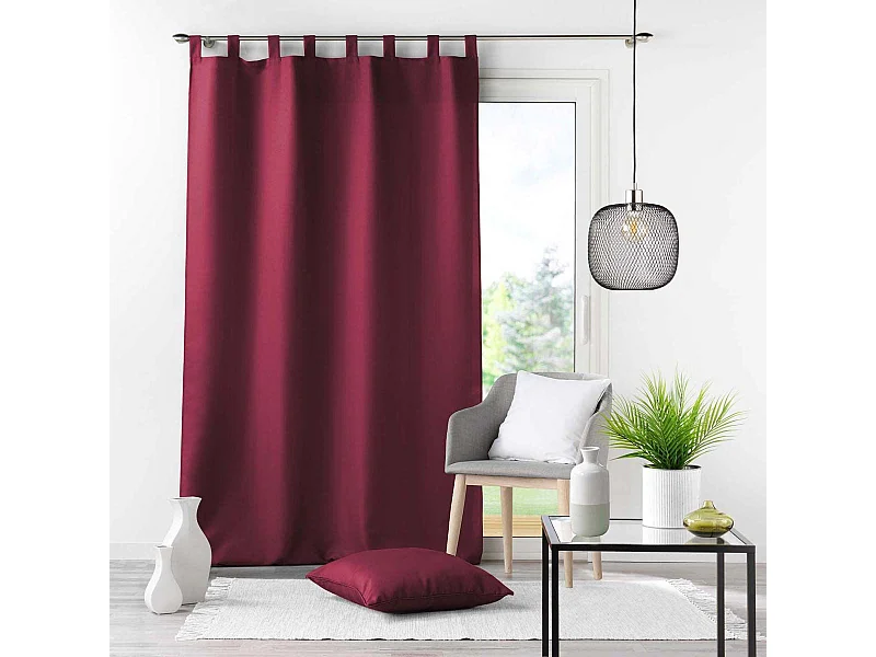 Rideau à Passants "Essentiel" 140x260cm Bordeaux