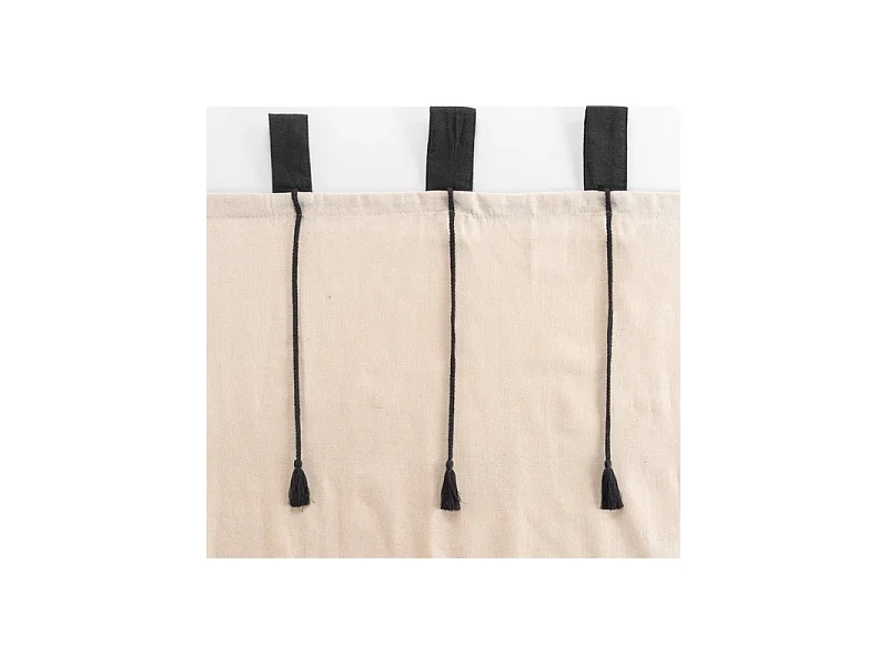 Vorhang mit Schlaufen und Pompons 140 x 240 cm