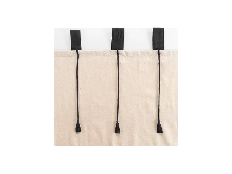 Vorhang mit Schlaufen und Pompons 140 x 240 cm