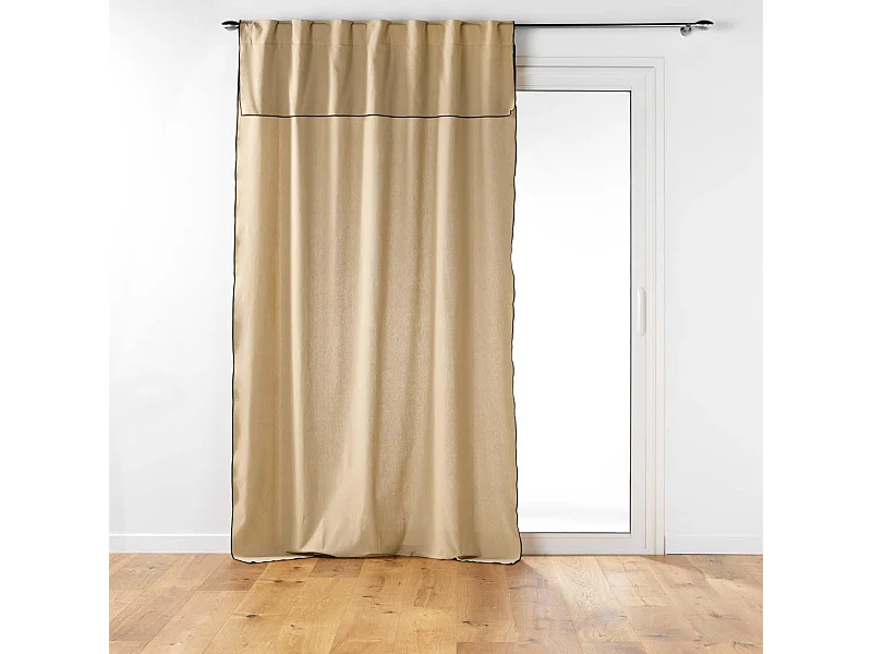 Voile Vorhang aus recycelter Baumwolle mit verdeckten Schlaufen 140 x 240 cm