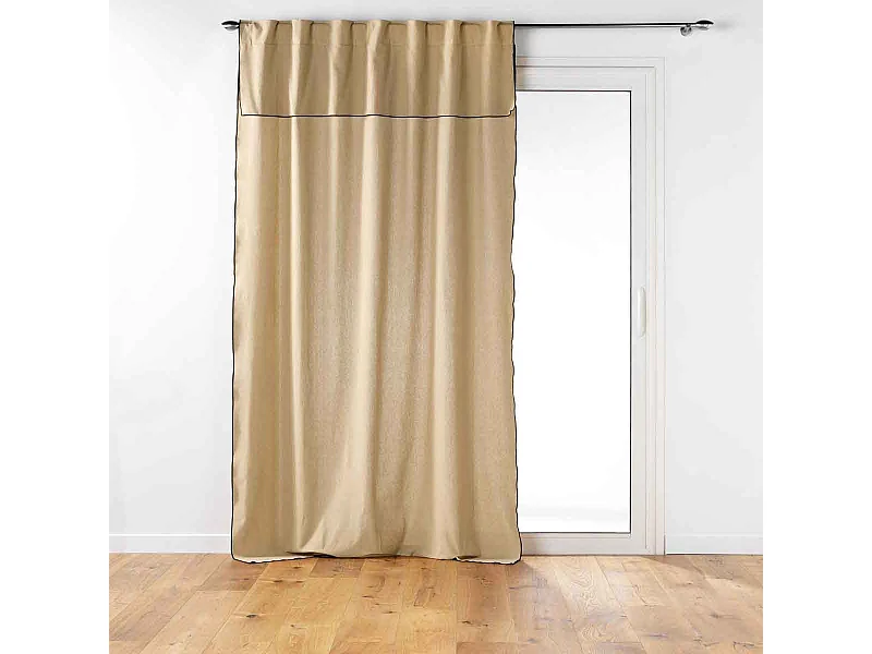 Voile Vorhang aus recycelter Baumwolle mit verdeckten Schlaufen 140 x 240 cm