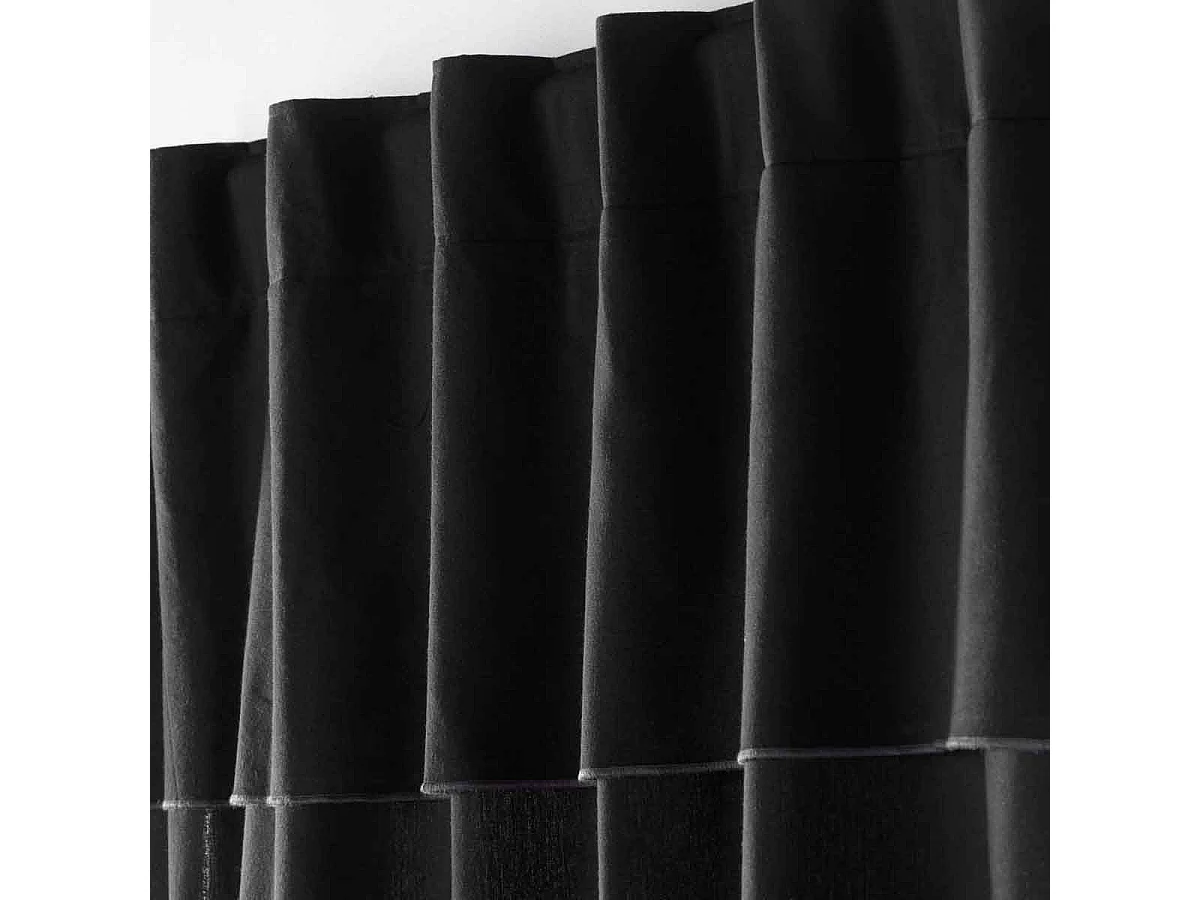 Rideau à Passants "Mistraline" 140x240cm Noir