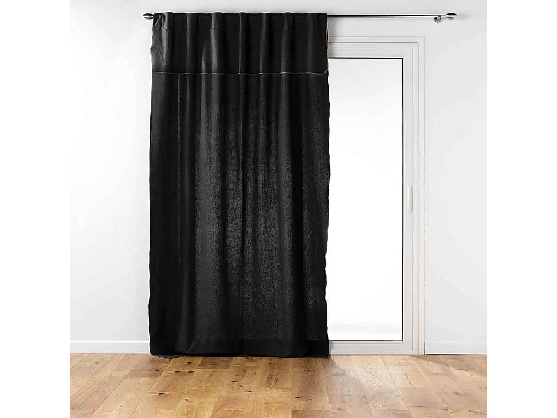 Rideau à Passants "Mistraline" 140x240cm Noir