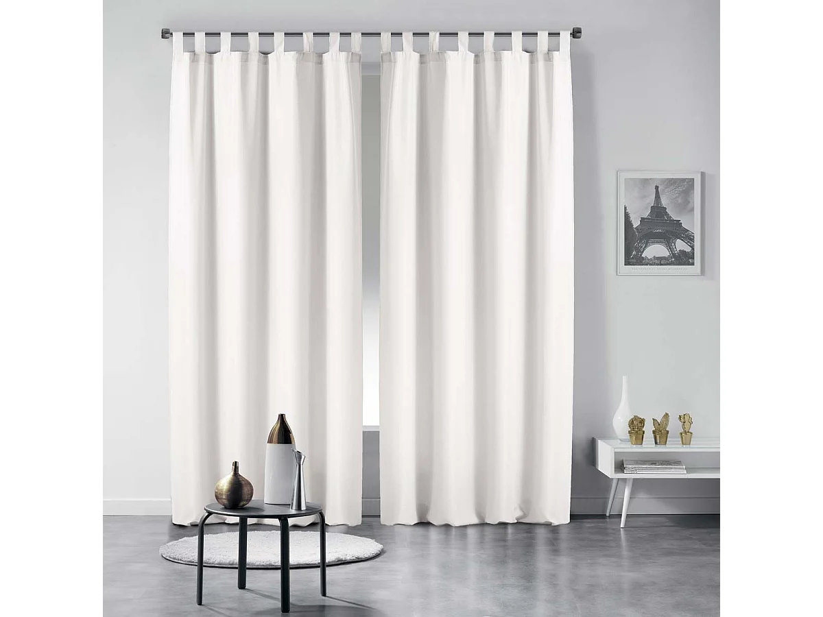 Rideau à Passants "Essentiel" 140x260cm Blanc