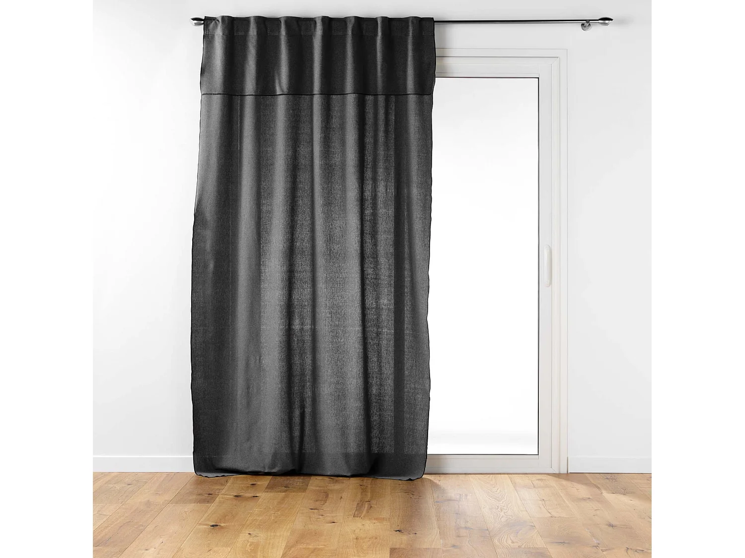 Voile Vorhang aus recycelter Baumwolle mit verdeckten Schlaufen 140 x 240 cm