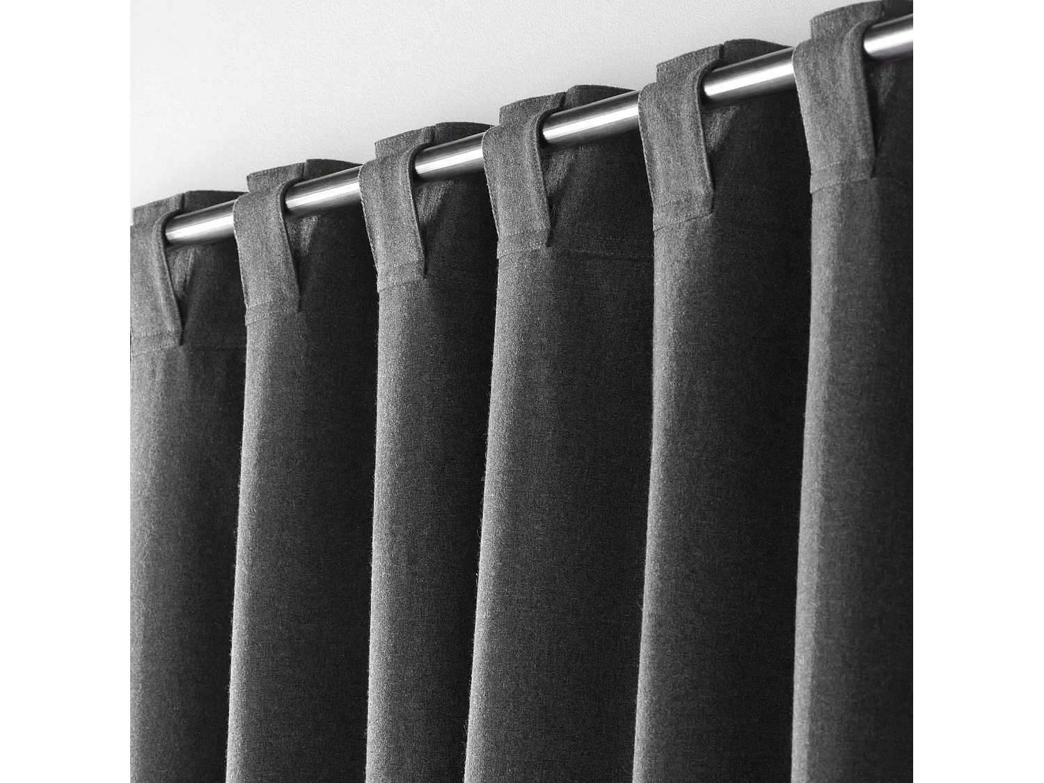 Voile Vorhang aus recycelter Baumwolle mit verdeckten Schlaufen 140 x 240 cm