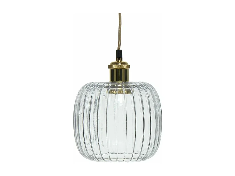 Lampe Suspension Vintage "Claudia" 24cm Transparent
