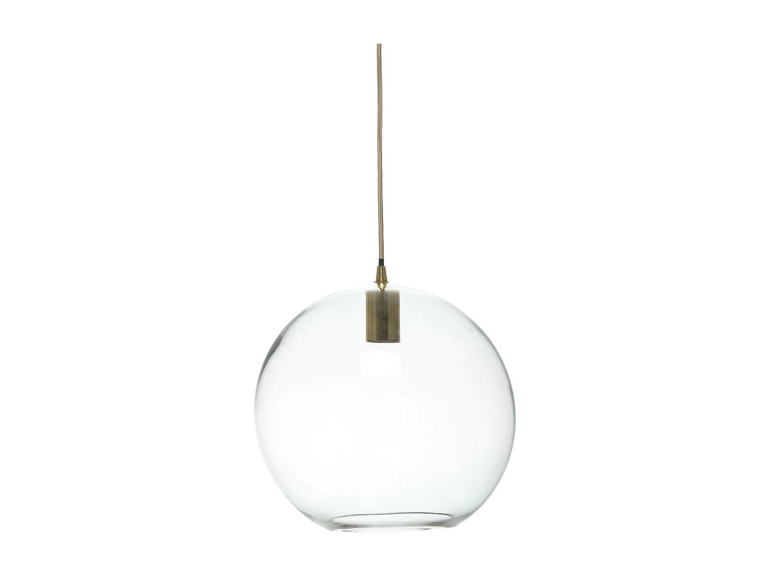 Lampe Suspension Ronde "Heike" 36cm Transparent