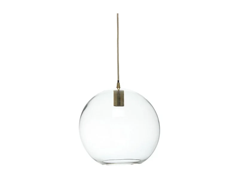 Lampe Suspension Ronde "Heike" 36cm Transparent