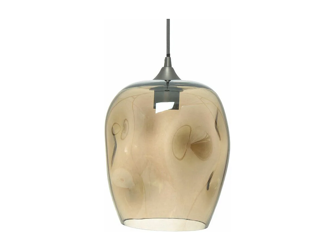 Lampe Suspension Vintage "Vicky" 34cm Transparent & Gris