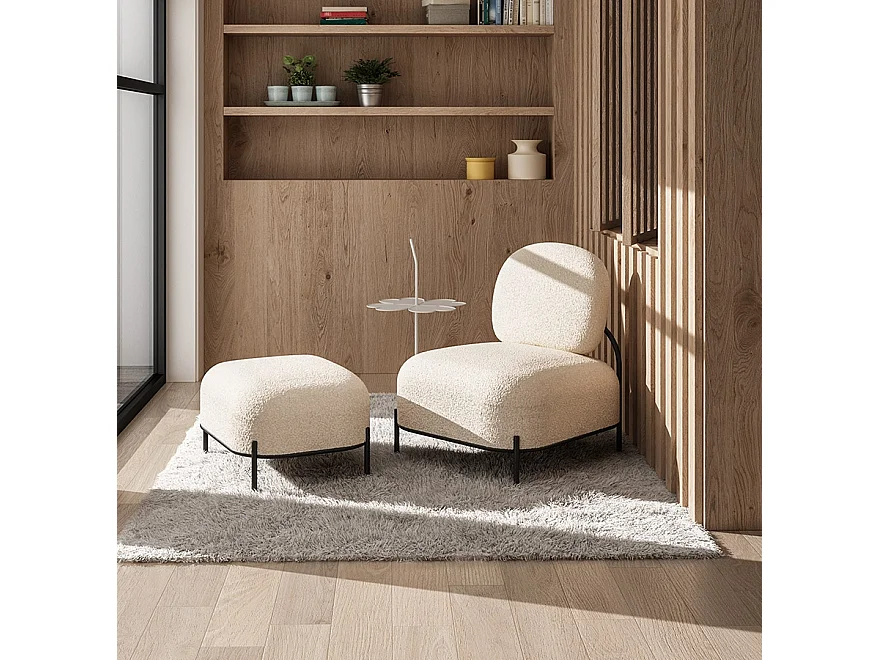 Sessel - ORSO - beige - 67x71x76 cm