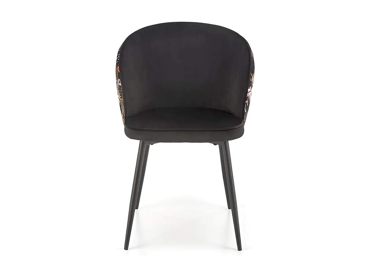 Sedia K506/Tessuto-Velluto/Nero