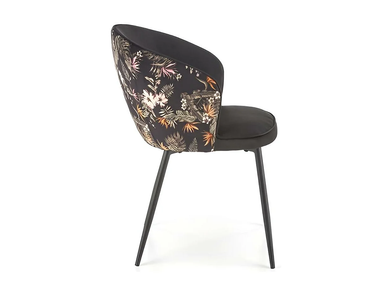 Sedia K506/Tessuto-Velluto/Nero