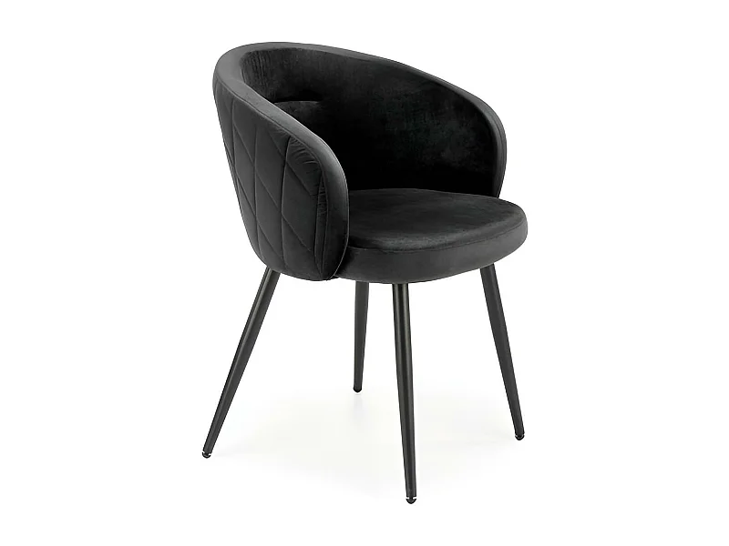 Stuhl K430 /Samtstoffbezug/Schwarz