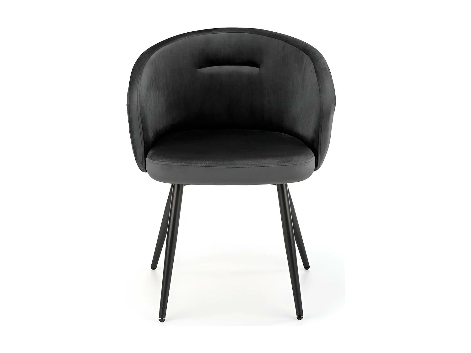 Sedia K430/Tessuto-Velluto/Nero