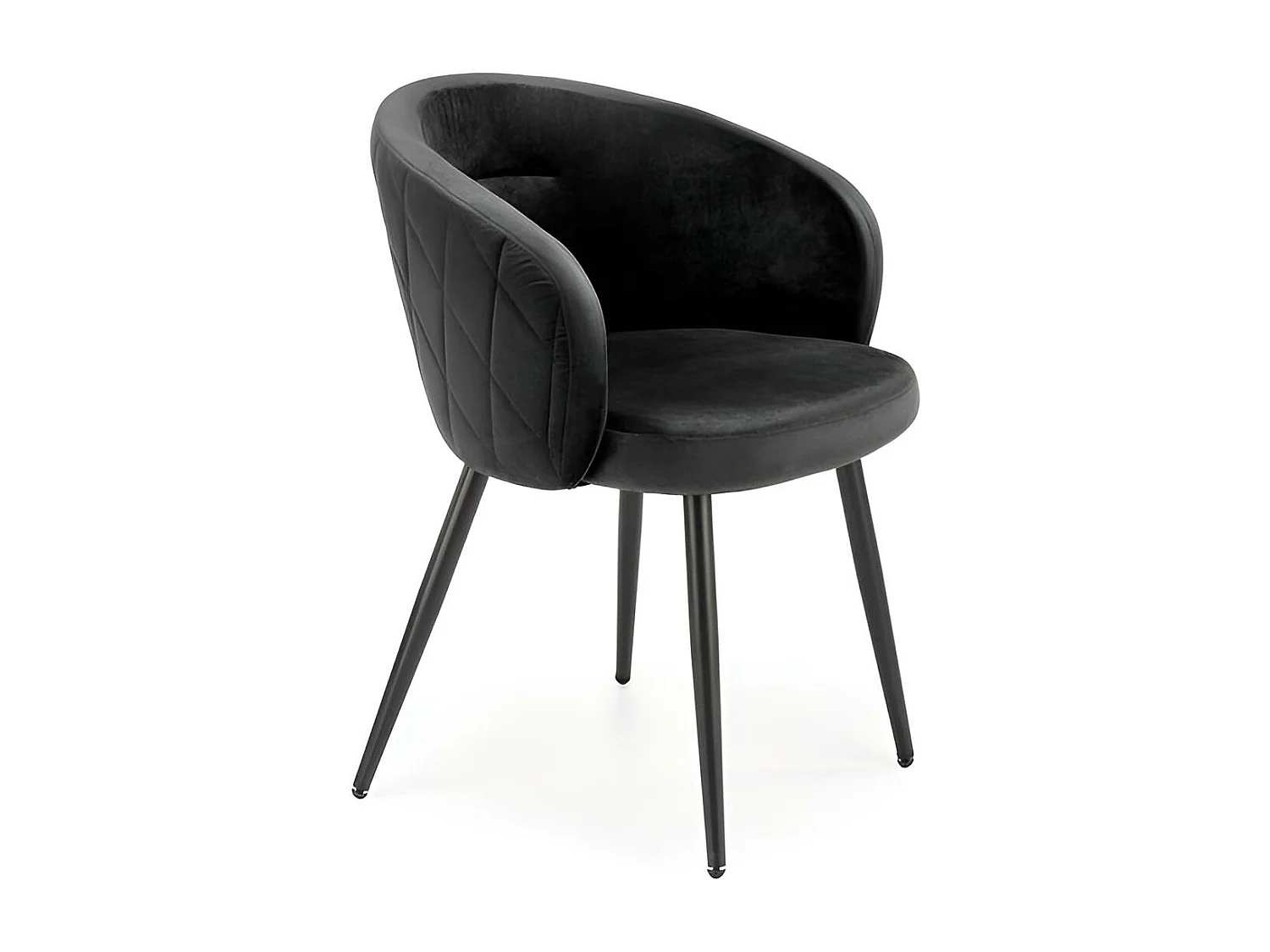 Krzesło tapicerowane K430 VELVET czarne