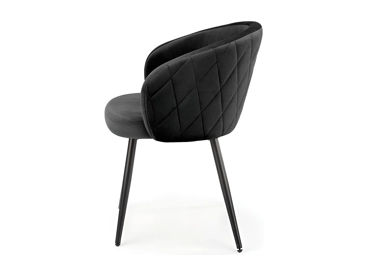 Krzesło tapicerowane K430 VELVET czarne