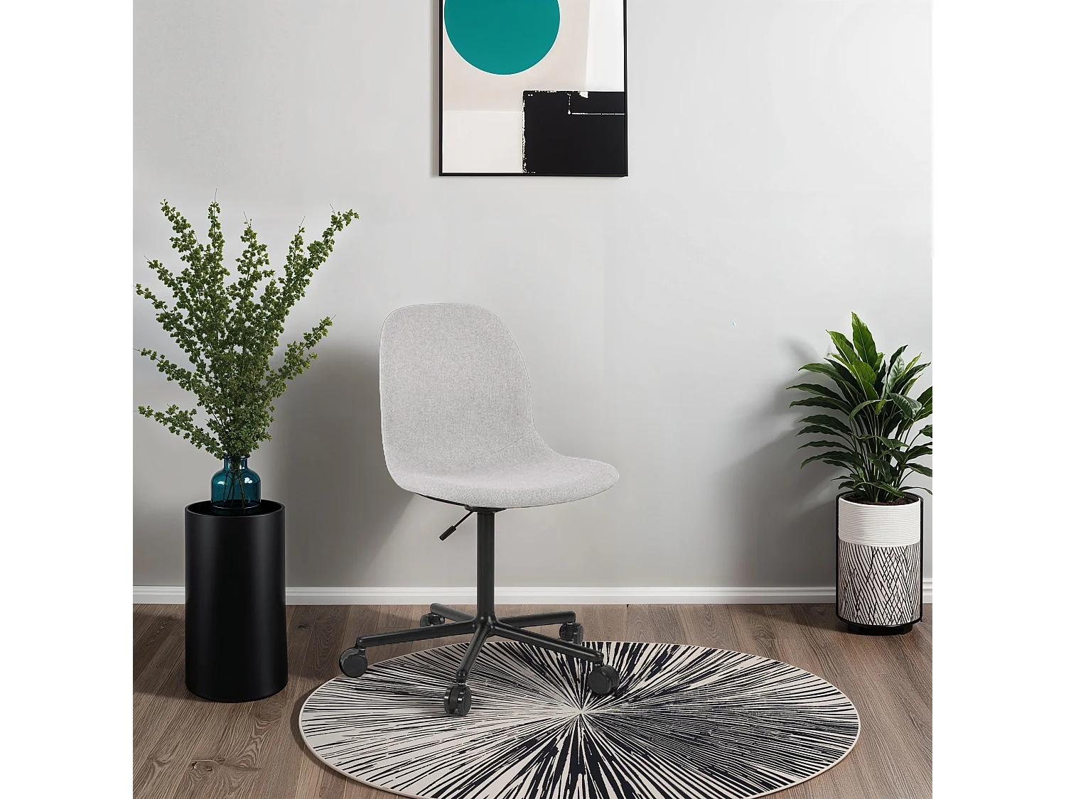 Bürostuhl - POLARIS - grijs - 55x55x81 cm